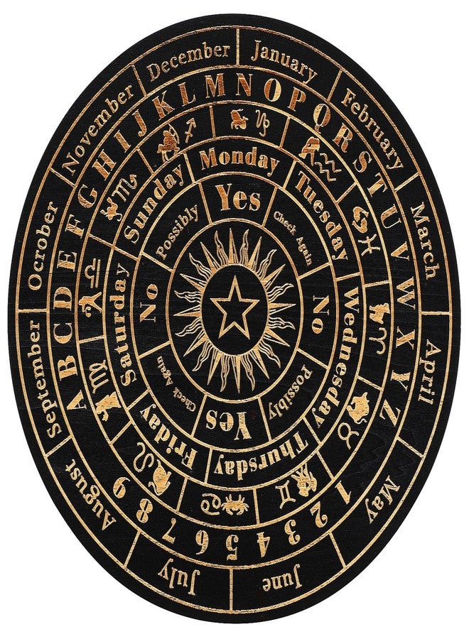 TOPPERFUN Divination Board, 10in Large Board, Wooden Crystal Dowsing Tarot Ornaments, Engraving for Divination, Ghost Hunting Tools, Treasure, Buried Objects - Image 1
